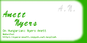 anett nyers business card